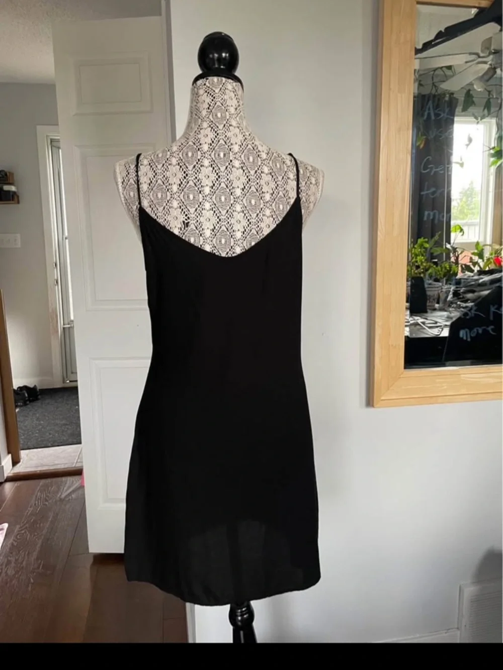 New Medium Button Down Dress. Black. - Picture 6 of 6